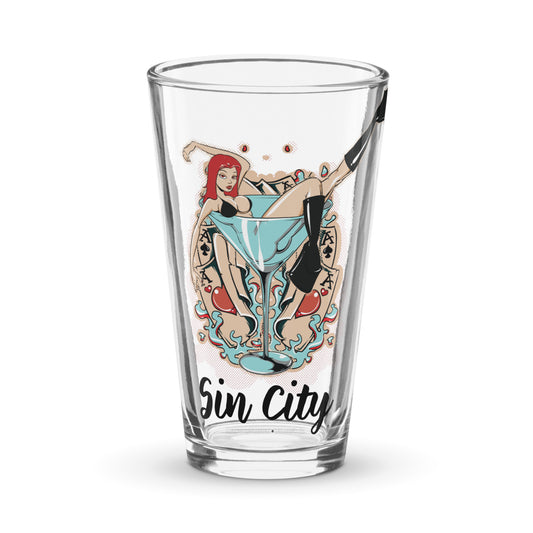 Sin City Poker Tournament Pint Glass